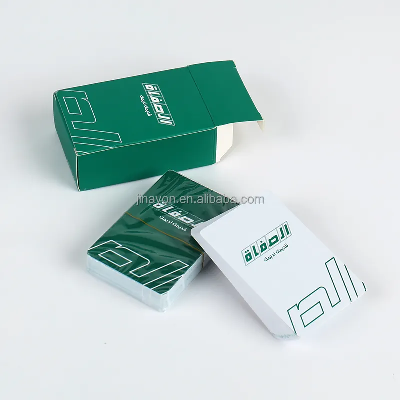 Pabrikan Grosir Kartu Remi Plastik Kartu Poker PVC Cetak Kertas Kustom Tahan Air Arab Personalisasi