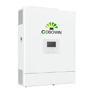 Inverter tenaga surya hibrida, Cobowin Off-Grid 3kw 4kW 5kW 6KW frekuensi rendah dengan pengontrol pengisian daya Mppt untuk rumah