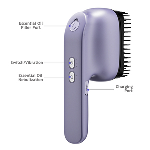 Masseur de cuir chevelu électrique rechargeable avec huile essentielle, outil anti-frisottis portable, cadeau idéal pour femme - Product Image 5