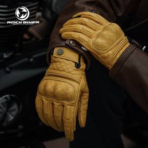 ROCKBIKER Echtleder Motorradhandschuhe im Retro-Stil für Herren und Damen – Rutschfest für Herbst & Winter - Product Image 2