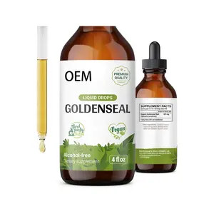 OEM Best Selling Products 2023 Organic Alcohol Free Goldenseal Root Extract Drops Goldenseal Tincture for Digestion Support