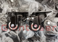 Nouveau Design Pivotant Noir PVC Meubles Roulette 1.5 Pouces 2 Pouces 2.5 Pouces