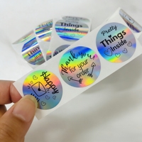 Etiquetas Autoadhesivas de Lámina Plateada Holográfica, Pegatinas Anti-Falsificación para Protección de Marca