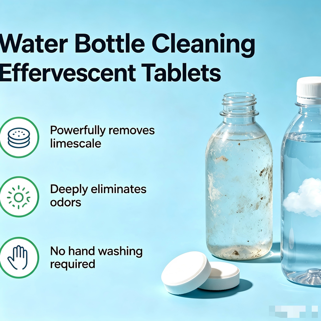Fast-Acting Effervescent Tablets for Travel Bottles - Deep Cleaning Without Aftertaste Water Bottle Cleaning Tablets