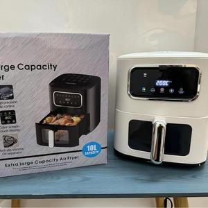 Friteuse à air moderne en plastique de grande capacité 10L, écran tactile, efficacité énergétique classe A+++, friture de pommes de terre transfrontalière - Product Image 6