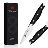 Couteau à éplucher de 3,5 pouces en acier inoxydable 5Cr15MoV avec manche en ABS, couteau de cuisine ergonomique et tranchant pour fruits et légumes