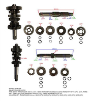 Kit de transmission de boîte de vitesses 6 vitesses pour moto DY250 SCRAMBLER, ensemble d'engrenages d'arbre principal et d'arbre secondaire pour système de moteur équilibré
