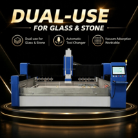 Centro de Mecanizado CNC de Alta Precisión para Piedra y Vidrio de 2500x1500mm con Funciones de Perforación, Pulido, Fresado y Grabado