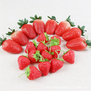 Lot de 100 modèles réalistes de fraises et légumes en plastique FZCM-260, fabriqués à la machine, jouet éducatif pour la petite enfance, vente en gros - Product Image 3