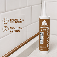 Scellant silicone neutre FEIDU'S HOME FD-222, qualité professionnelle, étanche, pour la construction, les fenêtres, les portes, le béton, 300 ml, brun