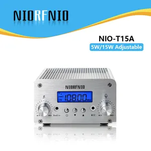 Pll FM Transmisor 5W/15W FM estación transmisora de radiodifusión TNC estéreo con 88 ~ 108MHZ o 76 ~ 96MHZ NIO-T15