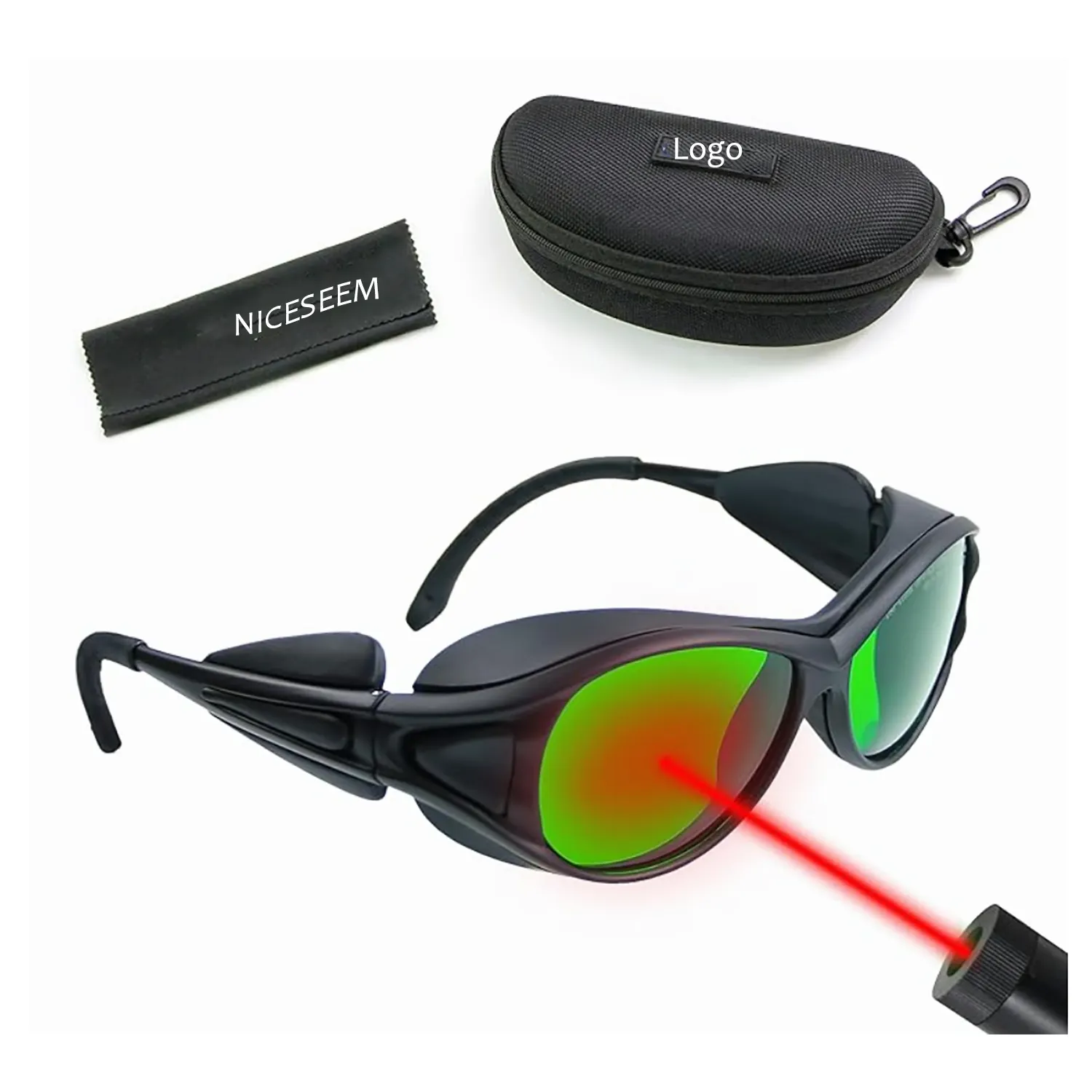 CE EN207 Ansi Z87 Lunettes Rayonnement IR OD5 OD7 808 1064nm Ipl Épilation Anti Brouillard Protection Des Yeux Soudage Laser Lunettes De Sécurité