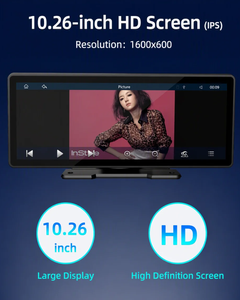 Lecteur multimédia portable pour voiture avec écran IPS de 10,26 pouces, lecteur MP5, CarPlay sans fil, Android Auto, Bluetooth pour camion, poids lourd - Product Image 4