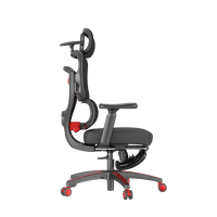 Chaise de jeu pivotante multifonctionnelle industrielle haut de gamme avec dossier en maille, siège en tissu et fonction de massage pour les gestionnaires et les jeunes employés
