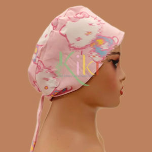 Nuovi Cappelli da Infermiera Rosa con Fodera in Raso, Berretti Chirurgici per Uomini con <span class=keywords><strong>Capelli</strong></span> Corti, Cappelli da Medico con Laccetti Posteriori, Stampa con Personaggi dei Cartoni Animati - Product Image 6