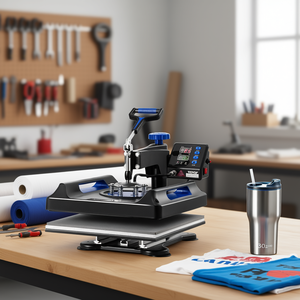 Máquina de prensado térmico Vevor 15x15 de cama plana manual para camisetas y vasos con deslizador de posicionamiento - Product Image 2