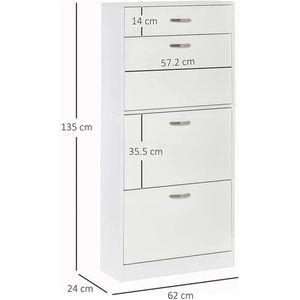 Wooden Modern Living Room Entry <strong>Hallway</strong> <strong>Small</strong> Thin Flip Storage Shoe Rack <strong>Cabinet</strong> - Product Image 4