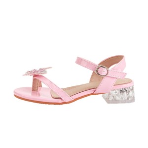 2026년 신상 여름 샌들 여아 패션 아우터웨어 리본 하이힐 슈즈 베어토 핑크 샌들 (어린이용) - Product Image 6