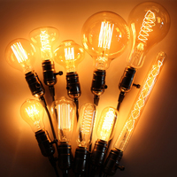 Ampoules à incandescence décoratives rétro 25W 40W 60W, ampoules à filament A19 ST58 ST64 G80 G95 G125 T185 T300 T45, ampoules Edison vintage