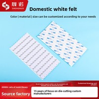 Tampons en feutre épaissis personnalisables blancs, résistants à l'usure, à haute étanchéité, absorbants l'huile, avec support adhésif