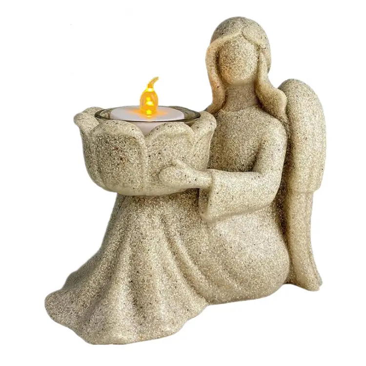Angel Memorial Gifts Bereavement Gifts Sympathy Gift for Loss of Loved One Angel Figurines Tealight Candle Holder with Led
