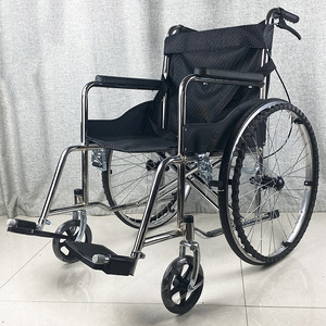 Foldable Wheelchair Lightweight Manual Mobility Chair For Elderly And Disabled People With U Brake And High Carbon Steel <b>Frame</b> - Product Image 2