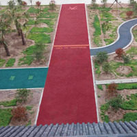 Revêtement de scellement de couleur pour surface en ciment d'asphalte, changement de couleur de l'asphalte, devient bleu, rouge, jaune