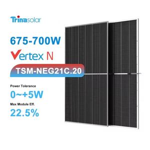 Módulos Solares Trina Vertex N TSM-NEG21C.20 680W 685W 690W 695W Paneles Solares Bifaciales de Doble Vidrio 700W - Product Image 2