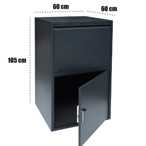 Boîte aux lettres de casier <span class=keywords><strong>à</strong></span> <span class=keywords><strong>colis</strong></span> en métal sûre et étanche sur pied avec serrure numérique intelligente et connectivité téléphonique pour la livraison postale - Product Image 2