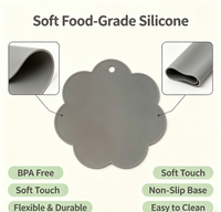 Tapis en silicone personnalisé, tapis d'alimentation en silicone nuage, design classique, tapis antidérapant pour bébé, pour les repas des tout-petits et des enfants