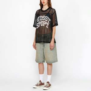 Camiseta de malla de punto transpirable para hombre personalizable Diseño de impresión de gran tamaño Opciones de impresión digital - Product Image 3