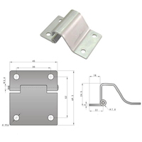 Charnière de porte accordéon pour serrure de panneau de boîte en fer blanc en acier inoxydable et alliage de zinc avec cylindres pour boîte à outils