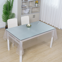 Nappe transparente en PVC RNPT, housse de table imperméable en vinyle, protection décorative pour meubles de salle à manger