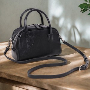 <b>Bowling</b> Bag Women Genuine Leather Pillow Handbag Horizontal Square Zipper Closure Shoulder Crossbody Bag Black Brown Green - Product Image 3