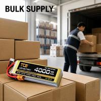 Batterie LiPo TCB améliorée 4000mAh 2S-8S 7.4V-29.6V 25C 30C 35C 40C 60C pour avion RC, drone, voiture RC, modèle de voiture RC