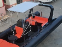 Bateau semi-rigide gonflable Huixin CE Europe High Speed 25ft RIB760 Sport Boat en PVC/Hypalon/Orca Fiberglass pour 16 personnes