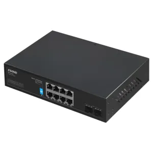 8 Ports 10/100/1000Mbps Ethernet Switch With 2 1000M Uplink Ports Network Unmanaged PoE Switch For IP Camera AI Smart Switch