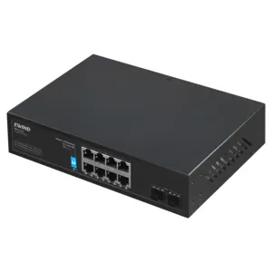 8 cổng 10/100/1000Mbps Ethernet chuyển đổi với 2 1000M cổng uplink mạng không được quản lý PoE chuyển đổi cho IP Camera ai thông minh chuyển đổi