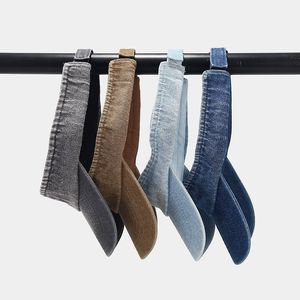 Gorra de visera abierta de mezclilla minimalista de moda al por mayor, estilo vintage lavado, para deportes al aire libre - Product Image 2