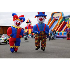 Costume gonfiabile da Clown Jumbo, Costume da mascotte pieno d'aria costume da clown gonfiabile con aria soffiata - Product Image 1