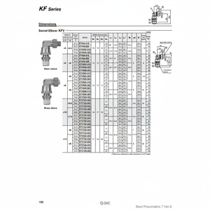 Raccords d'insertion de KFV10U-04S pneumatique SMC Pièces pneumatiques - Product Image 1
