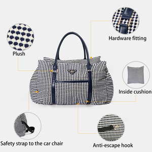 Lüks Pet taşıyıcılar araba seyahat çantası kabarık çıkarılabilir yastık köpek yatağı taşınabilir tasarımcı köpek çanta keseler - Product Image 6