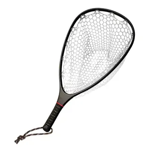 Fly fishing light weight long handle carbon fiber fishing net with rubber ghost net (B02)