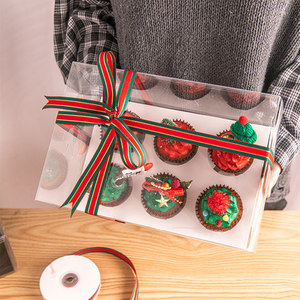 ZL Tùy Chỉnh 6 Lỗ 10 Inch Rõ Ràng Nhựa PET Cupcake Sô Cô La Bánh Bao Bì Hộp Với Giấy Chèn - Product Image 4