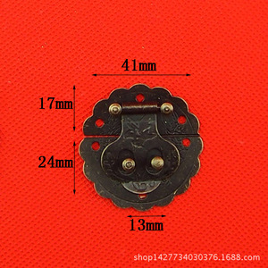 ตัวล็อคกล่องไม้แบบโบราณลายดอกไม้และนก ขนาด 100x59 มม. แบบไม่ใช้กุญแจ - Product Image 4