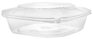 Caja de embalaje de fruta de plástico desechable transparente grande de 48oz reciclable para uso en supermercado para ensalada, pan, alimentos, uso Industrial - Product Image 4