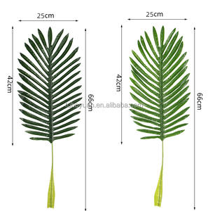 F119 hojas de palmera artificiales tropicales de alta sumilación hoja de palmera de fecha de coco falso grande para decoración del hogar del vestíbulo - Product Image 6