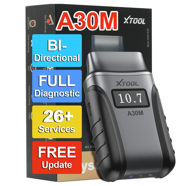 USA EU Warehouse XTOOL A30M V2.0 Auto Diagnosis Machine 26+ Reset Free Update Car Engine Code Reader Diagnostic Tool with FCA