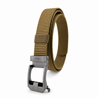 Ceinture en nylon légère et décontractée pour homme avec boucle automatique réglable en alliage, idéale pour les voyages en extérieur et le travail, ajustement personnalisé à la taille