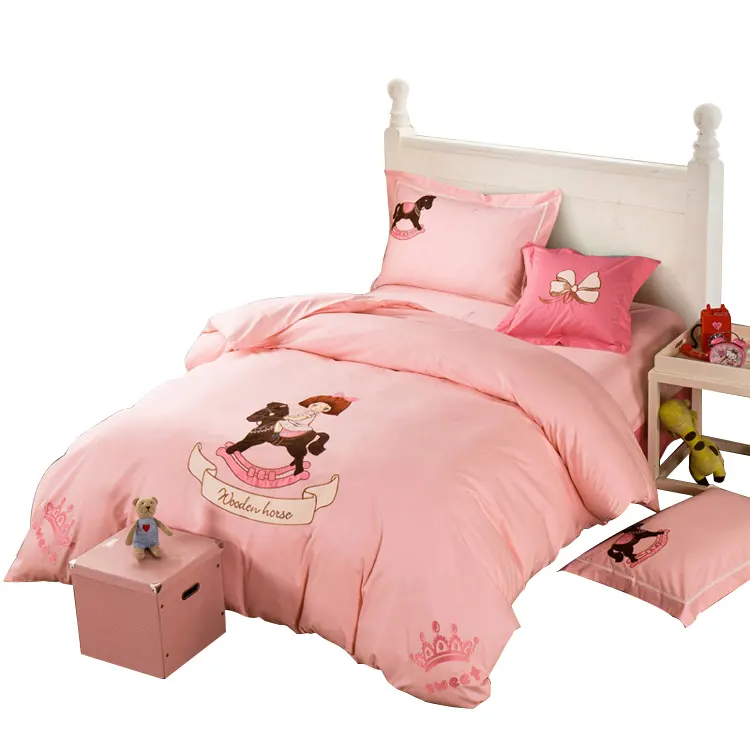 100% Cotton Kids Cartoon Bedding Set Factory Direct Wholesale Bedsheet Set Duvet Cover Quilt Blanket